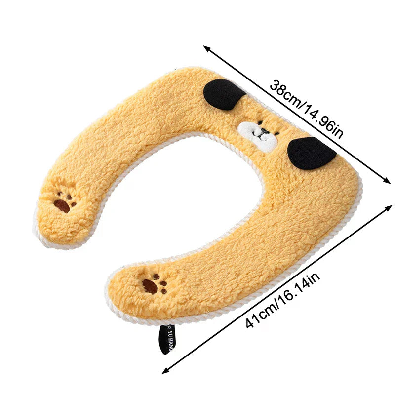 Thickened Plush Toilet Seat Cover – Warm Cushion for Bathroom Toilet Seat Cover Zpaxo