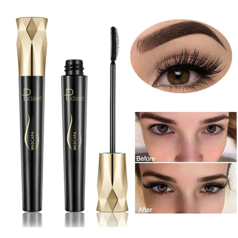4D Eye Black Mascara Waterproof Long-lasting Lengthens Volume Lashes