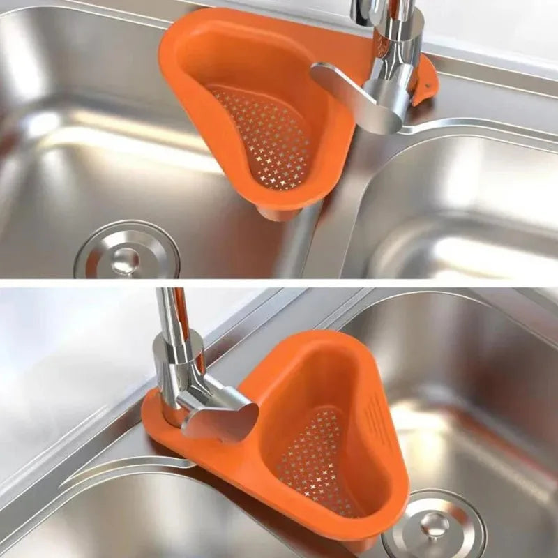 Large Kitchen Sink Drain Basket Organizer Faucet Holder Strainer Food Garbage Colanders Draining Shelf Organization Accessories Zpaxo