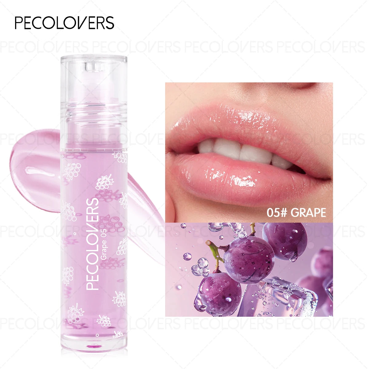 1PC Long-lasting Ball Lip Oil - High-gloss Finish, Moisturizing, Plumps Lips, Various Options, Creates Charming Makeup Zpaxo 05r