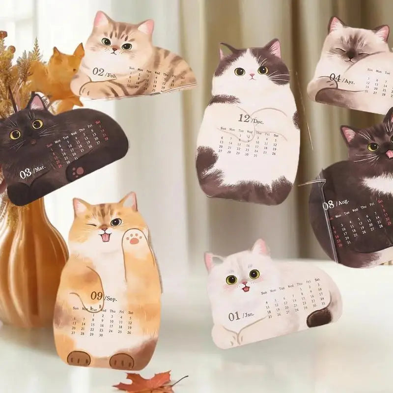 Essential 2026 Cat Dog Themed Desk Calendar Keep Organized At Home Zpaxo