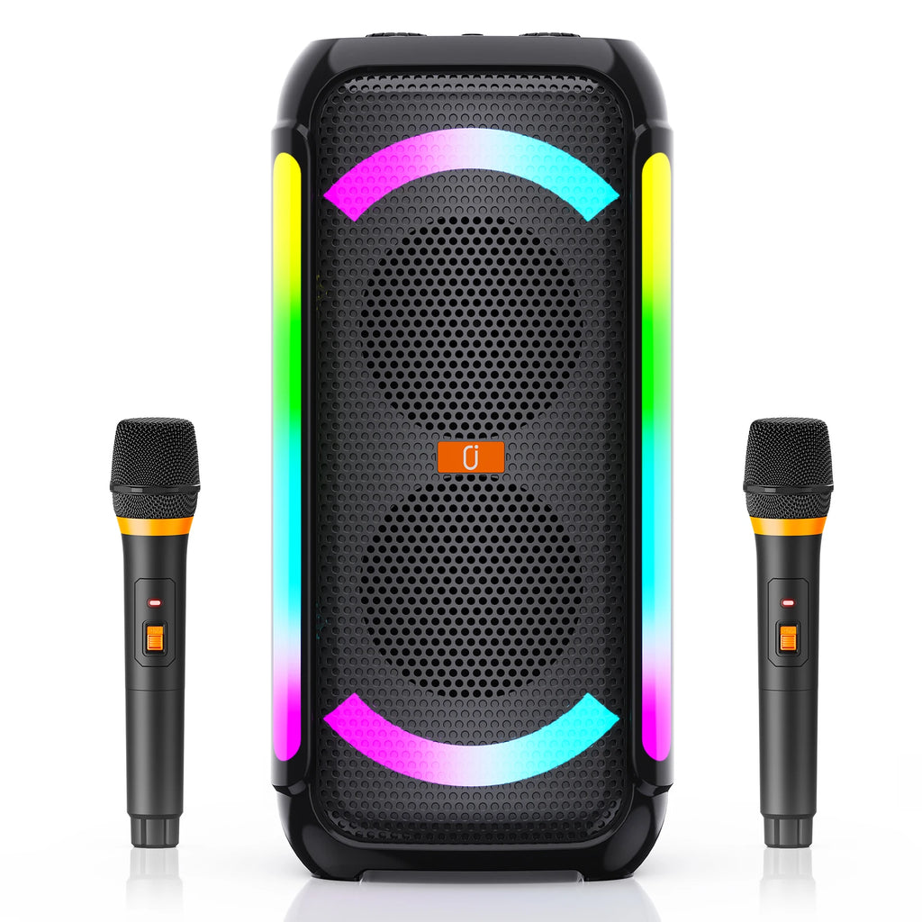 JYX Karaoke Speaker 2 Wireless Microphones Portable Bluetooth DJ