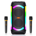 JYX Karaoke Speaker 2 Wireless Microphones Portable Bluetooth DJ