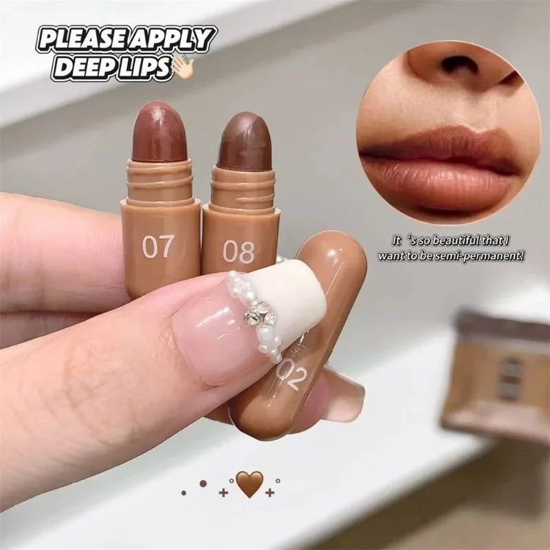 10 Colors Brown Toned Capsule Lipstick Smooth Matte Velvet Lasting