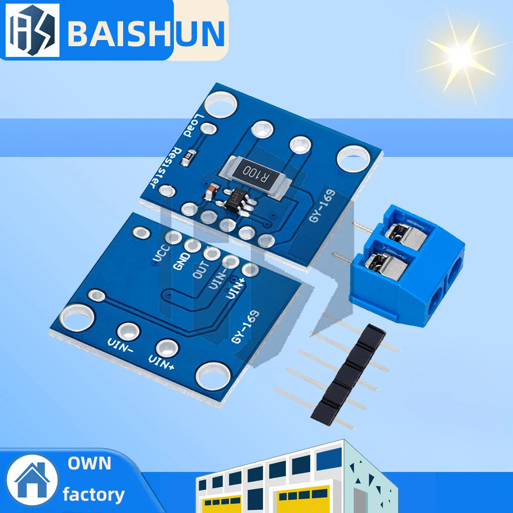 ‌GY-169 INA169 High-Precision Analog Current Sensor Module – 0-5A AC/DC Detection, for Arduino-Compatible for Power Monitoring Zpaxo Default Title