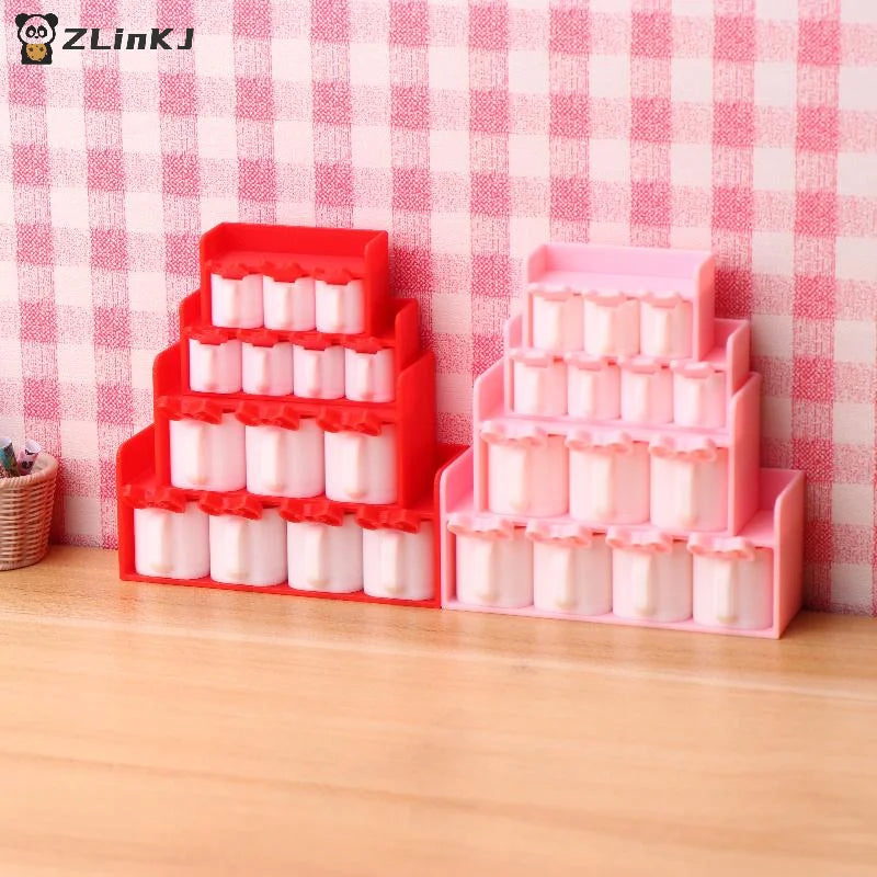 ▶1Pcs Mini Cartoon Seasoning Jar Model 1/12 Dollhouse Kitchen Decoration Dolls House Scene Accessories Pretend Play Toys Zpaxo