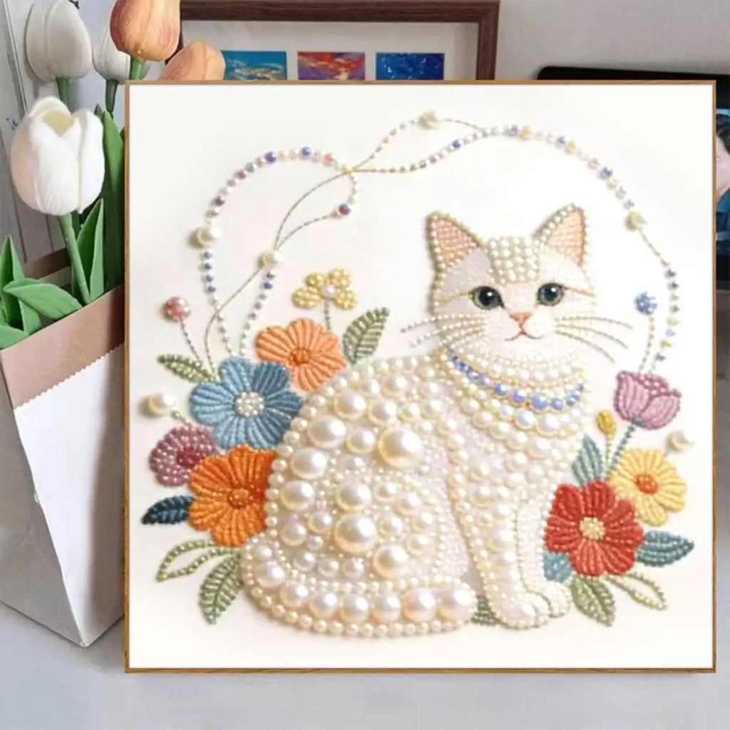 20X20 Cm Animal Theme Pearl Painting Rhinestones Crafting Toy DIY