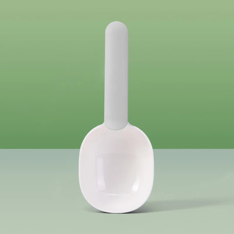 Leak Proof Portable Eco Friendly Fashion Pet Food Scoop Zpaxo white-gray
