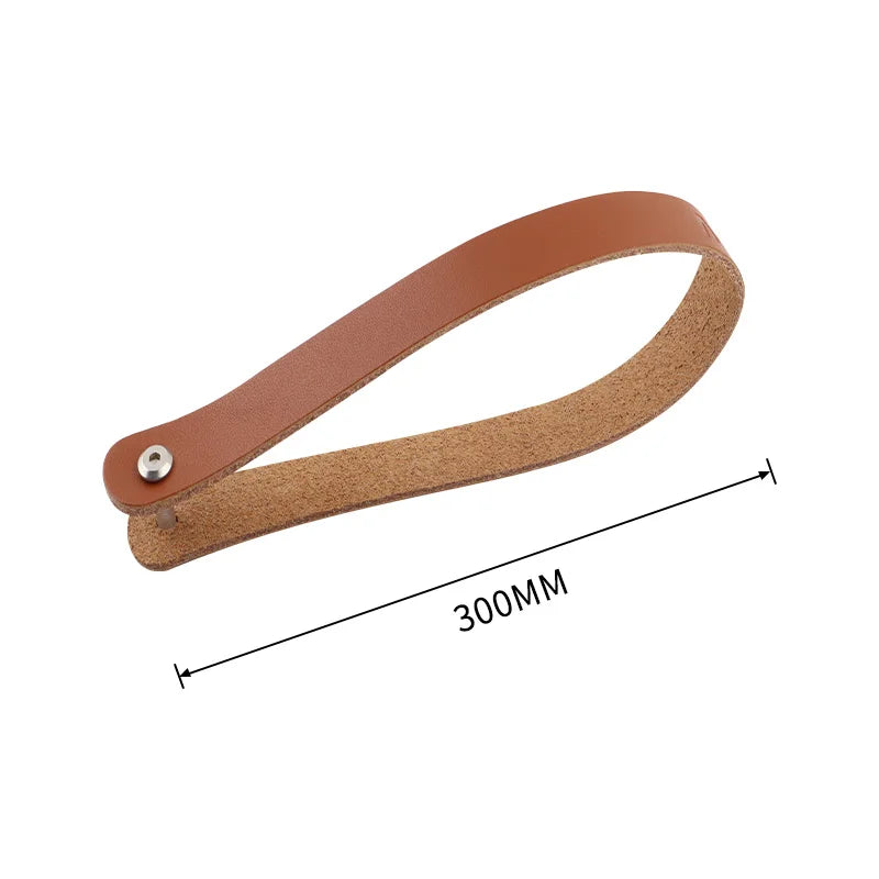 Leather Pull Strap Belt Folding Bike Quick Release Rope Brompton