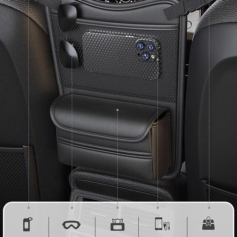 Car Oaganizer Middle Seat Storage Hanging Bag Multifunctional Central