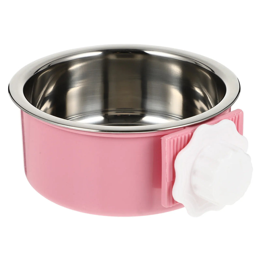 Stainless Steel Pet Bowl Dog Cat Hanging Feeder Non-overturn Unique