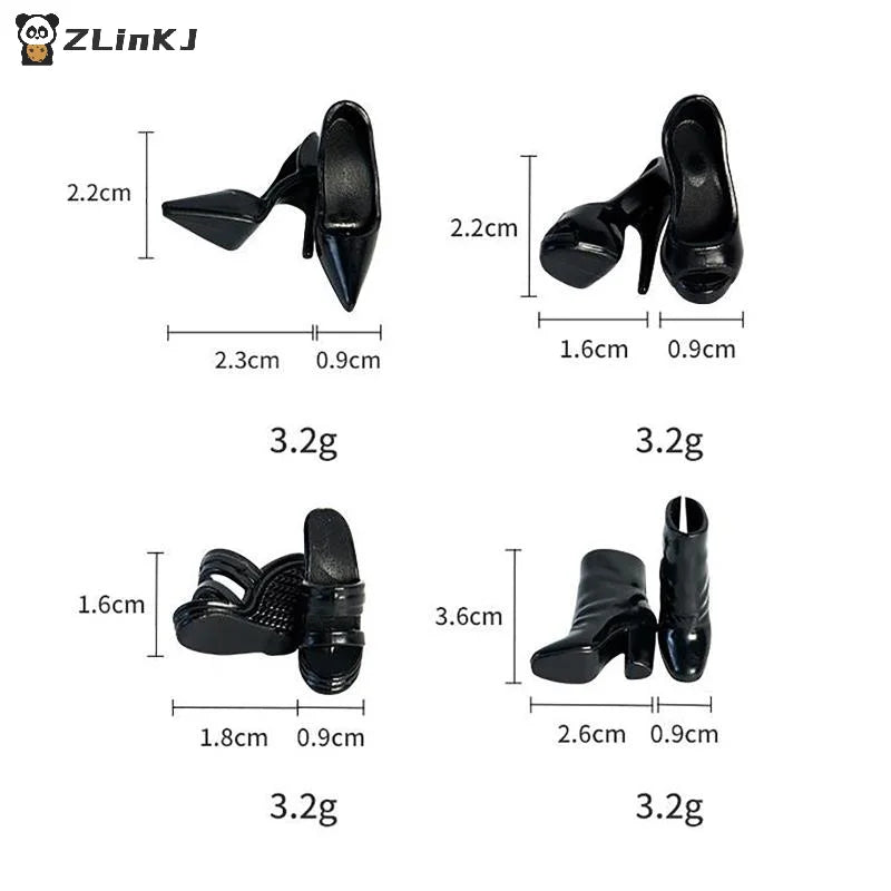 4 Pairs Doll Heels Ankle Boot Supermodel Similar Foot Shape Wearable Zpaxo