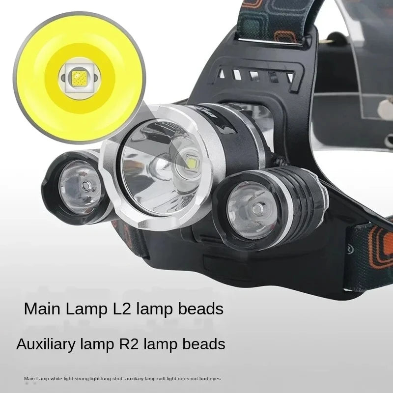 ESMARTER Rechargeable LED Headlamp – Waterproof, 10W, 300m Beam