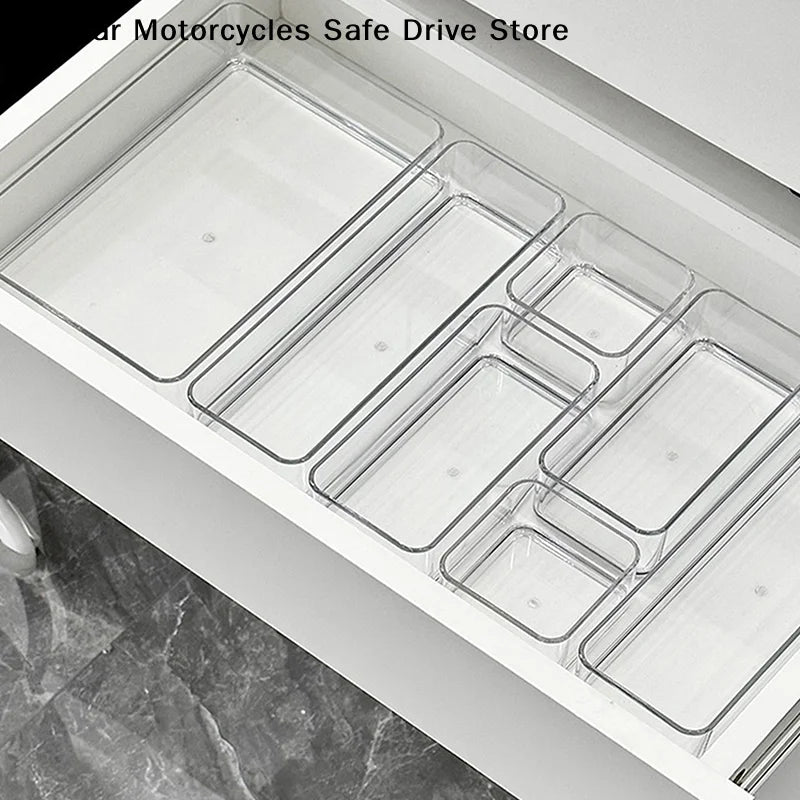 CMStackable Acrylic Drawer Organizer Adjustable Divider Trays