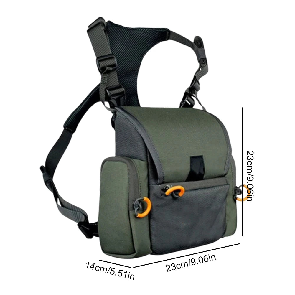 Binocular Harness Chest Rangefinder Pouch Rain Cover Adjustable Large