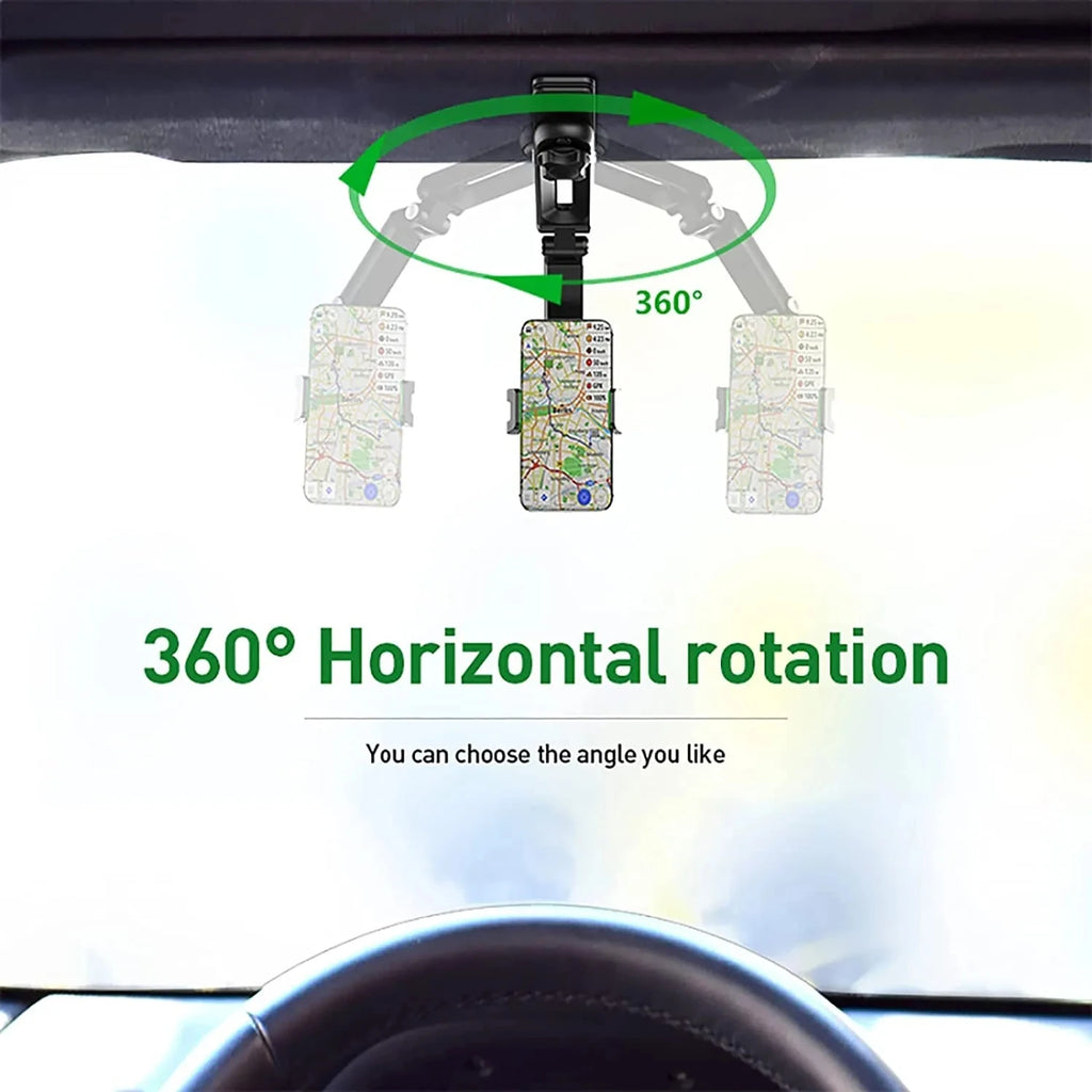 1 2 Universal Car Sun Visor Phone Holder 360 Rotating Multi-angle
