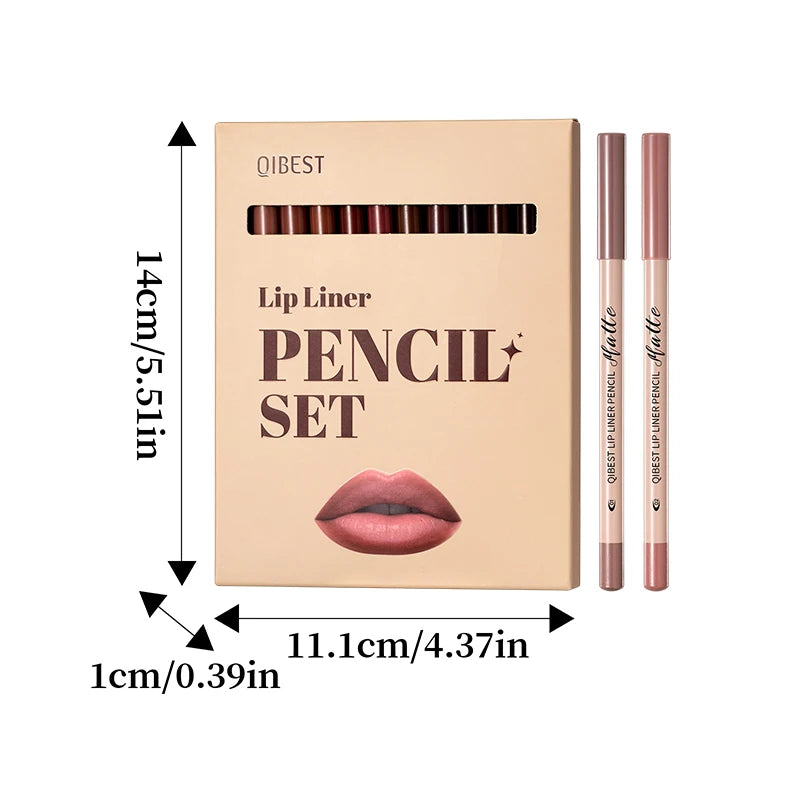Matte Lipliner Smooth Easy Apply Non Smudging Fading Natural Makeup