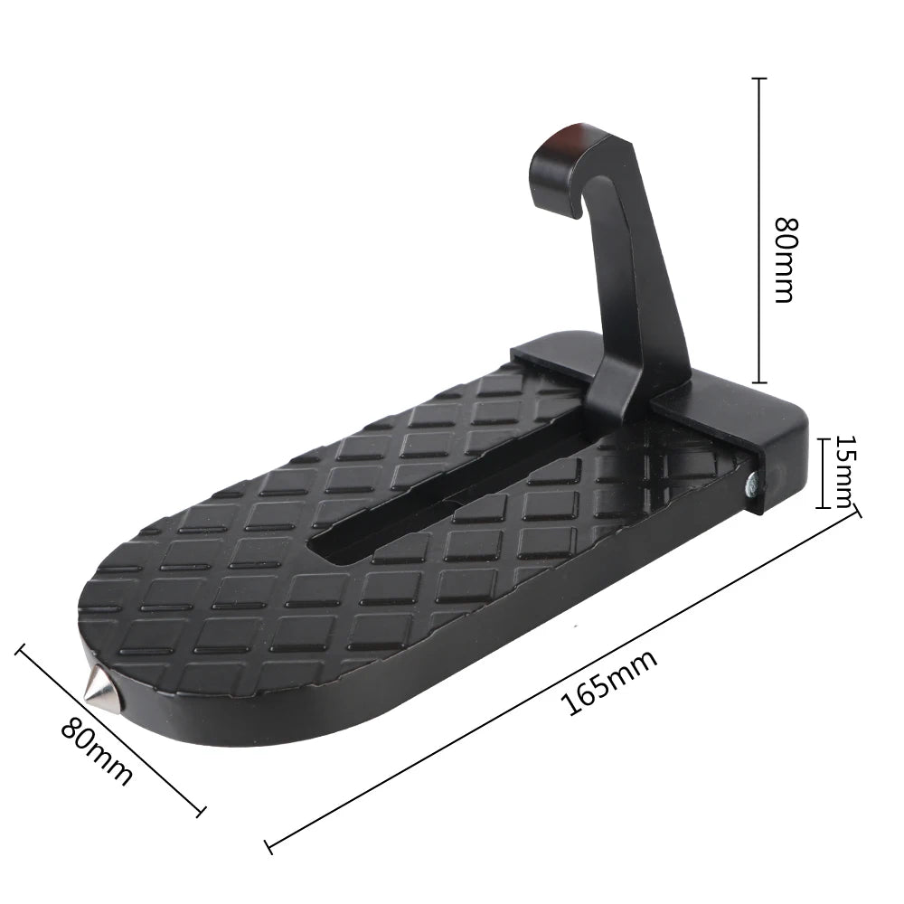 Universal Foldable Car Door Step Pedal Safety Hammer Auto Rooftop