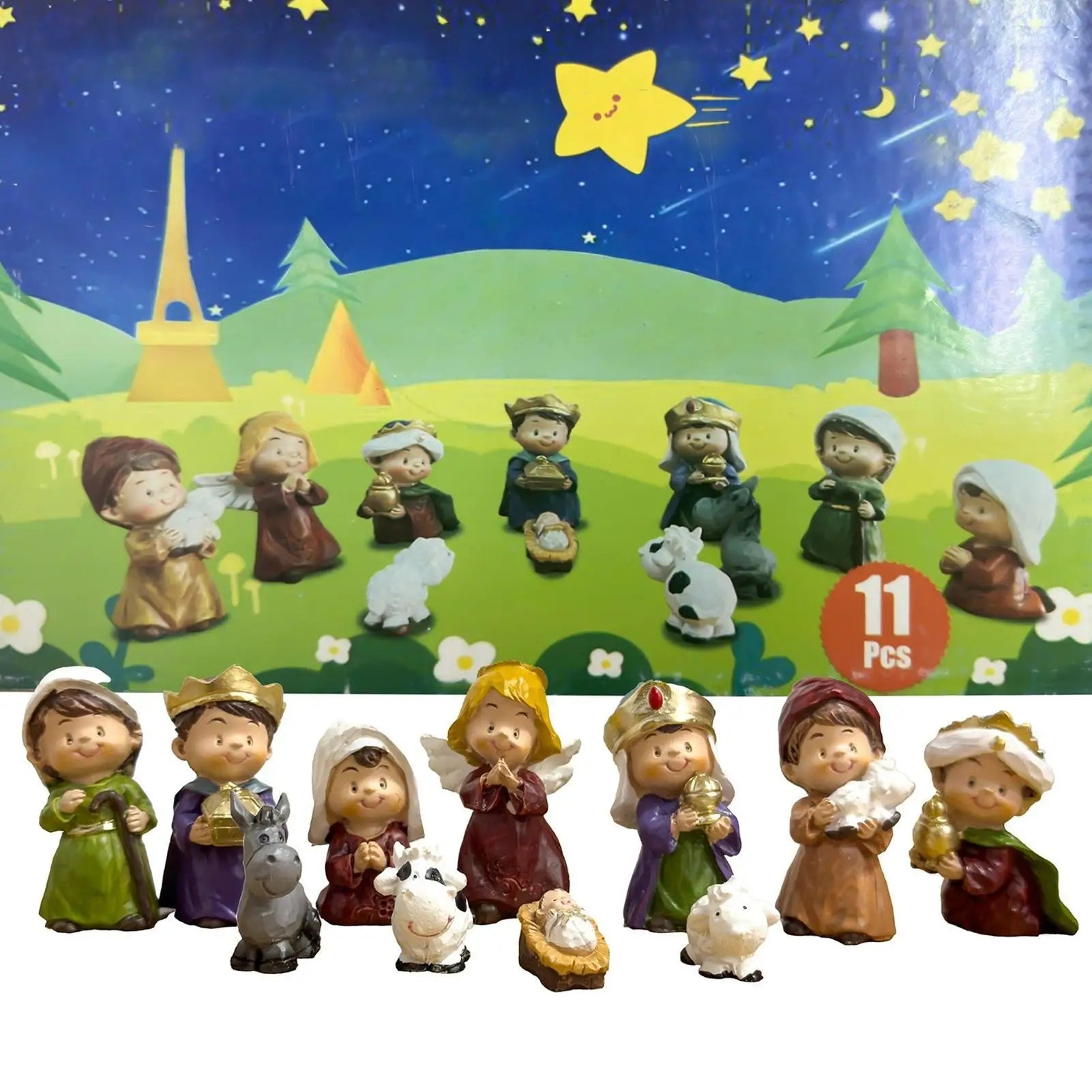 Nativity Figurines Christmas Figurine Ornament Birth Jesus Sculpture