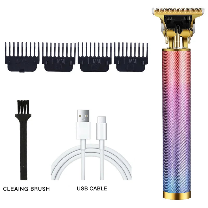 Men's Vintage Hair Clipper & Beard Trimmer | Rechargeable Hair Clipper Trimmer Zpaxo 061-ColorfulMesh