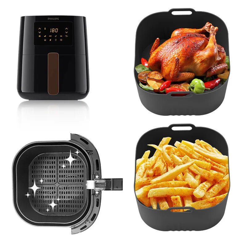 Silicone Air Fryer Mat – Reusable Non-Stick Heat-Resistant Liner