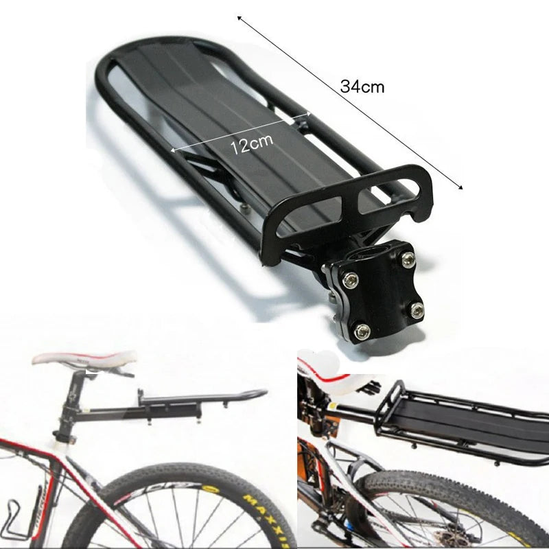 9KG Bicycle Luggage Carrier Bike Rack Aluminum Alloy Cargo Rear Rack Shelf Cycling Seatpost Bag Holder Stand MTB Install Tools 9 Zpaxo