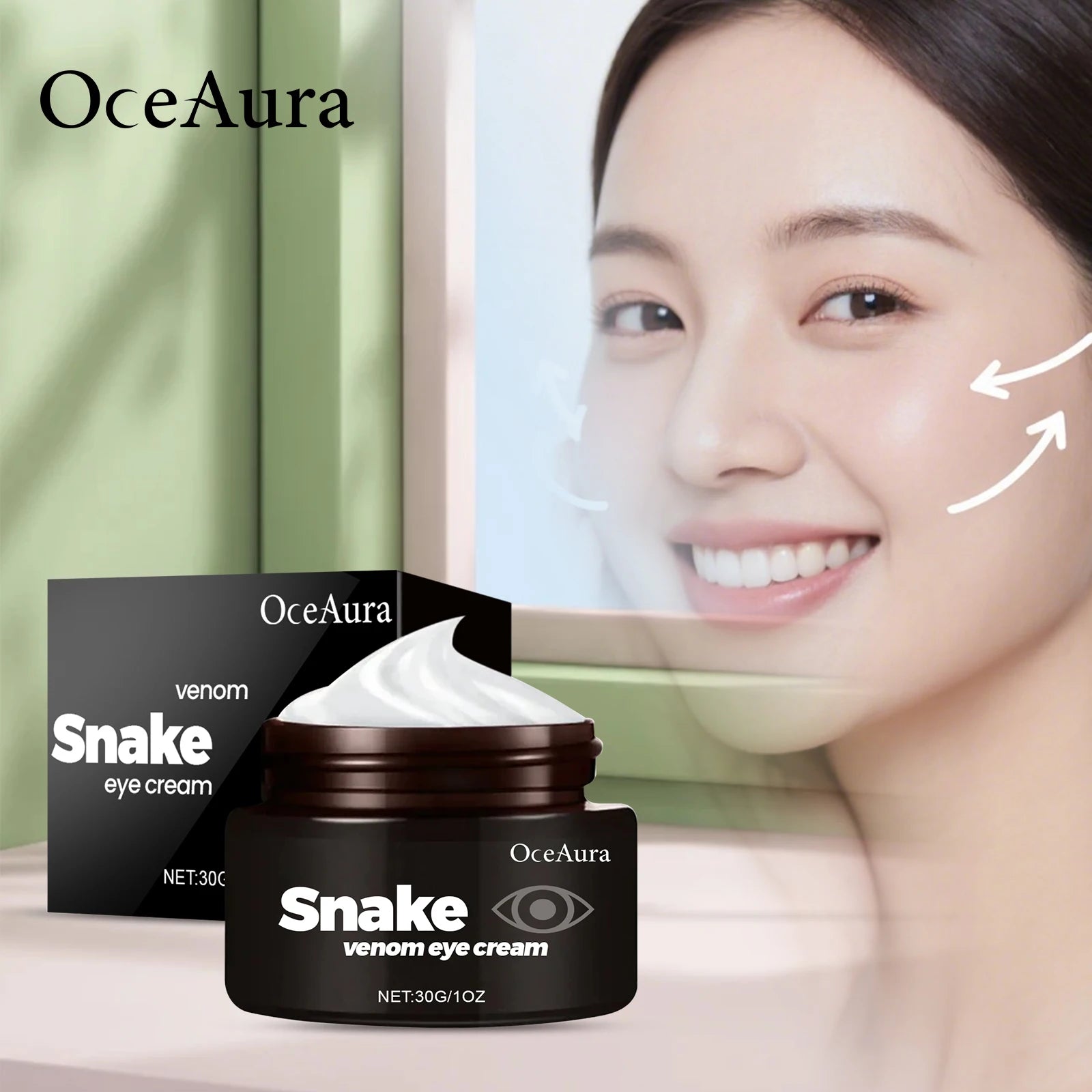Snake Venom Eye Cream Reduce Wrinkle Eye Bag Against Puffiness Firming Moisturizing Brighten Eye Skin Anti Dark Circle Eye Cream Zpaxo