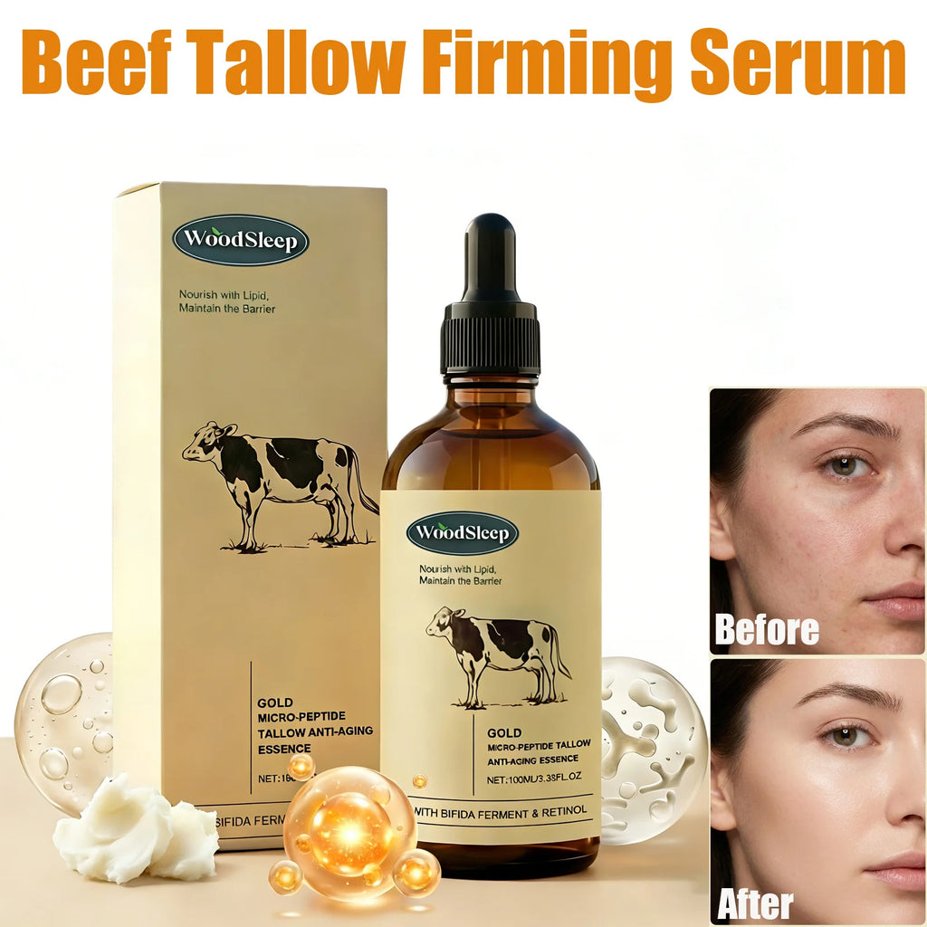 Beef Tallow Firming Serum Retinol Fade Fine Lines Smoothing Brightening Glowing Tighten Anti-aging Moisturizing Facial Serum Zpaxo