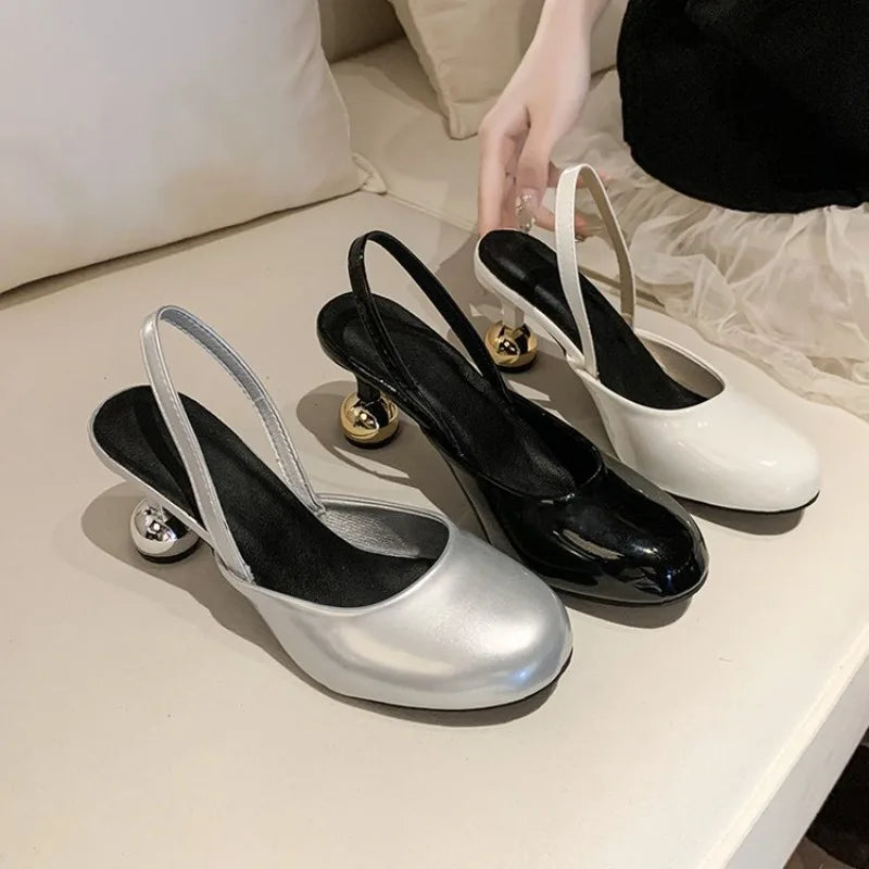 Designer Cover Toe Women Sandals Concise Party Dress Singbacks Pumps Summer Strange Style Women's Sandalias Zpaxo