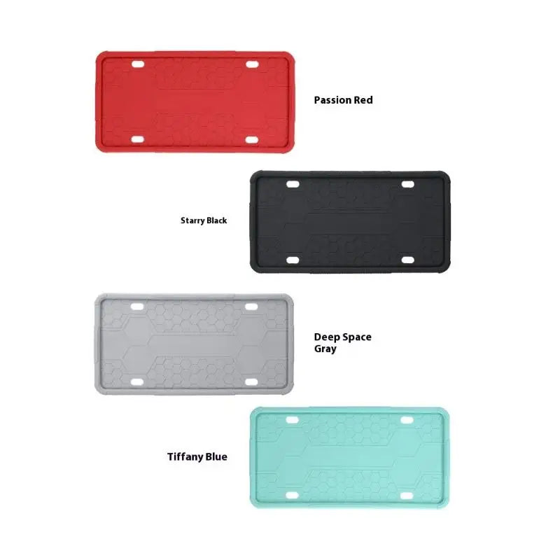 Silicone License Plate Frame Covers 2-Pack – Rust & Rattle Proof