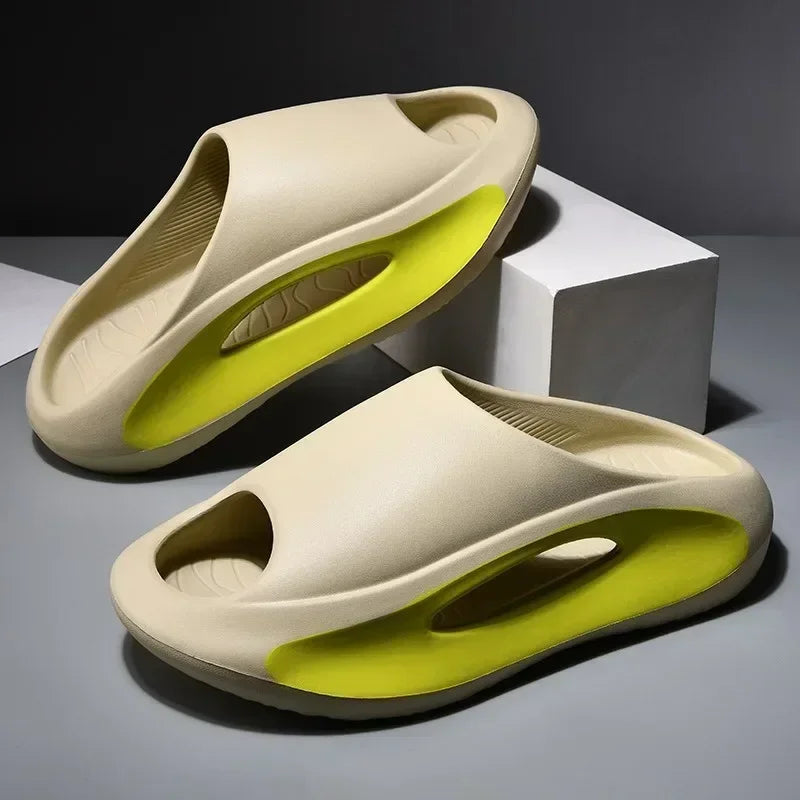 Slippers Men Women Eva Soft Bottom Thick Comfortable Shock-absorbing Zpaxo E2306 khaki 36-37