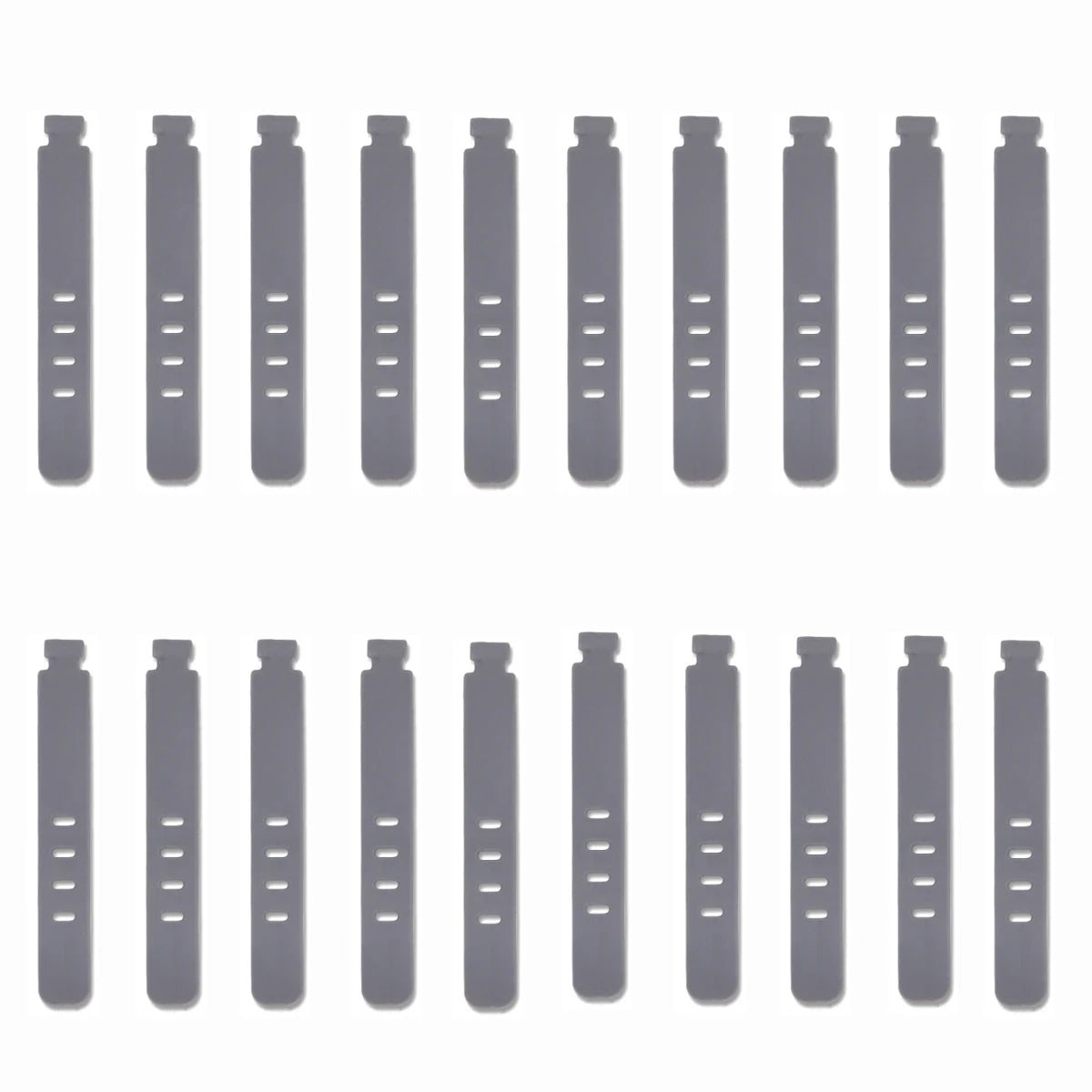 Silicone Cable Strap Wire Organizer Earphones Mouse USB Reusable Zpaxo Gray-20PCS