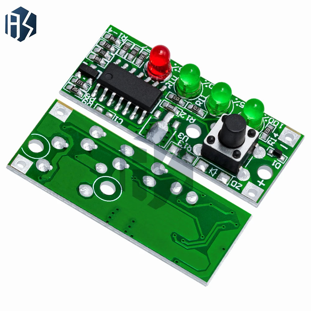 3S lithium battery tester battery level detection fourth level battery indicator light board 12V lead-acid battery level display Zpaxo