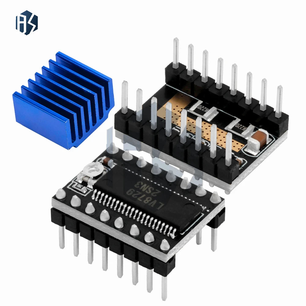LV8729 Stepper Motor Driver 128 Microsteps for 3D Printers, with Free Heatsink Zpaxo