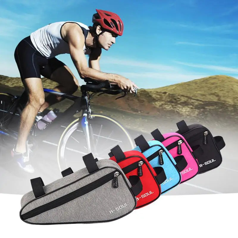 Bicycle Triangle Bag Front Tube Frame Saddle Storage Bag Waterproof Pouch Durable Bike Versatile Durable Bag Bicycle Accessories Zpaxo