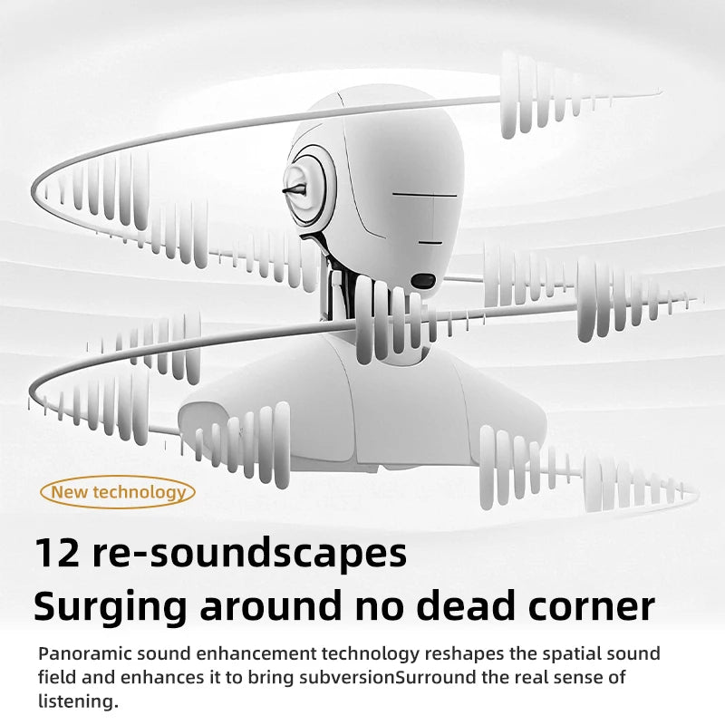 SEOBIOG Wireless Ear Clip Earbuds Bluetooth 5 4 Earphones Hifi Sound