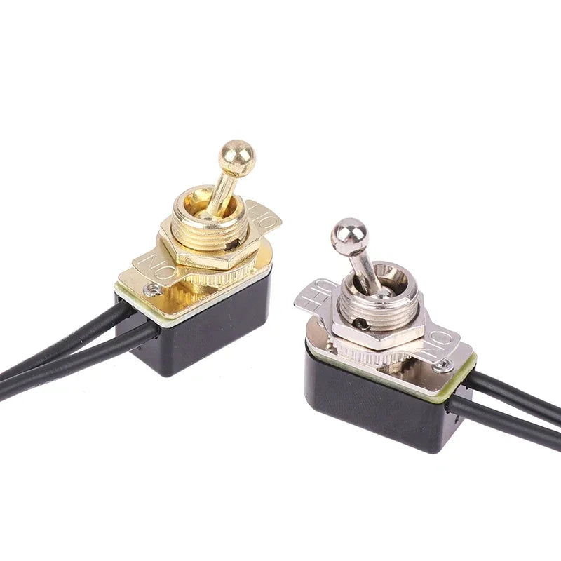 1Pc AC 250V 3A On/Off Prewired Standard Toggle Switch With Wire Cable Contacts Switch Electrical Equipment Accessories Zpaxo