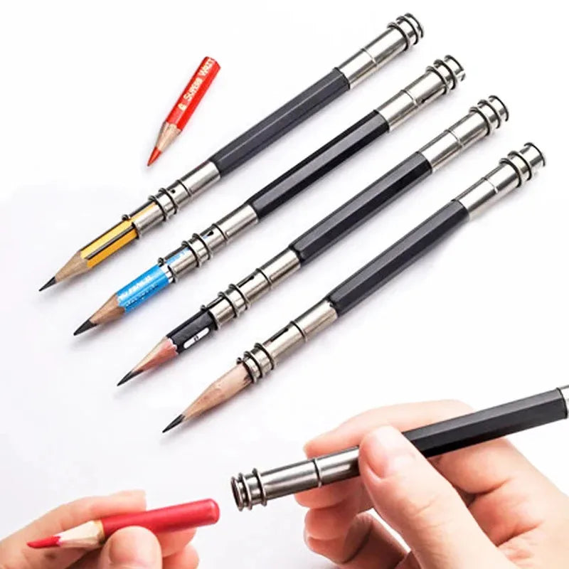 Dual-Headed Adjustable Pencil Extender for Art & Sketching