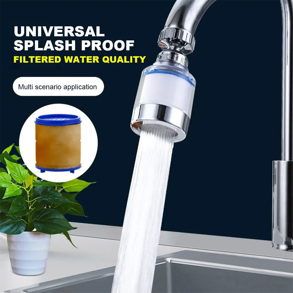 360 Degree Rotating Faucet Filters Bubbler Mount Water Saving Clean