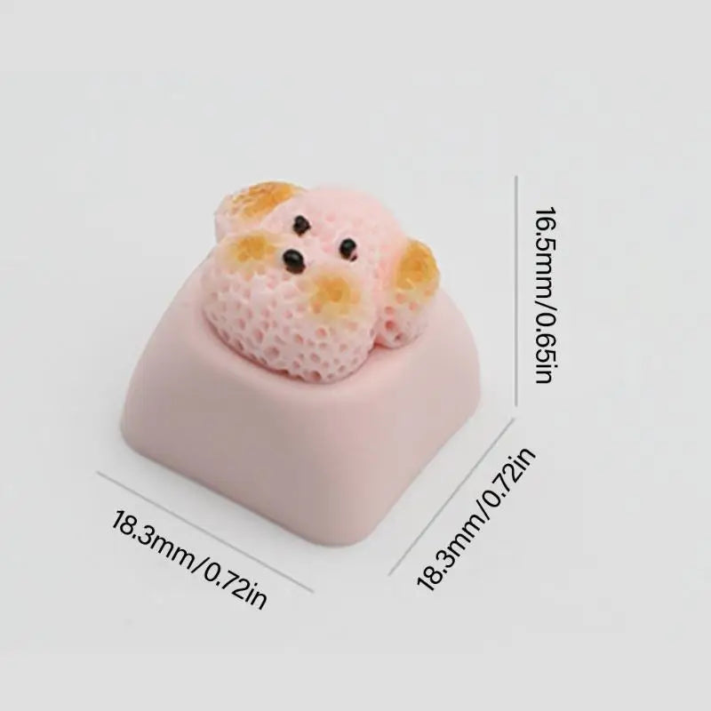 652F Dog Resin Keycap Unique Durability for Mechanical Keyboard Keycaps Zpaxo