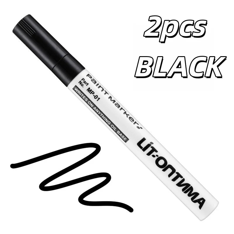1pc/2pcs Golden Tombstone Marker | Restores Text on Granite/Marble, Weather-Resistant Fine Tip Zpaxo Black 2pcs