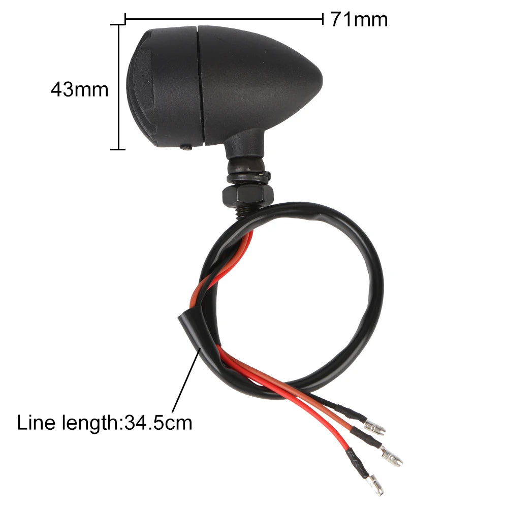 Metal Honda Suzuki Cafe Racer Flasher Halogen Turn Signal Retro Fence
