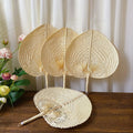 Hand Woven Fan Handmade Rustic Cooling Supplies Palm Leaves Manual