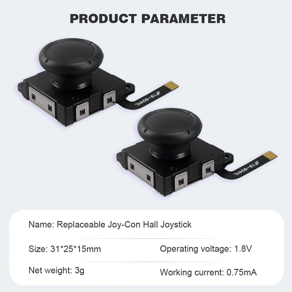 2PCS Hall Effect Joystick for Switch JoyCon Controller 3D Analog Stick Sensor Potentiometer Module For Switch Lite Switch OLED Zpaxo