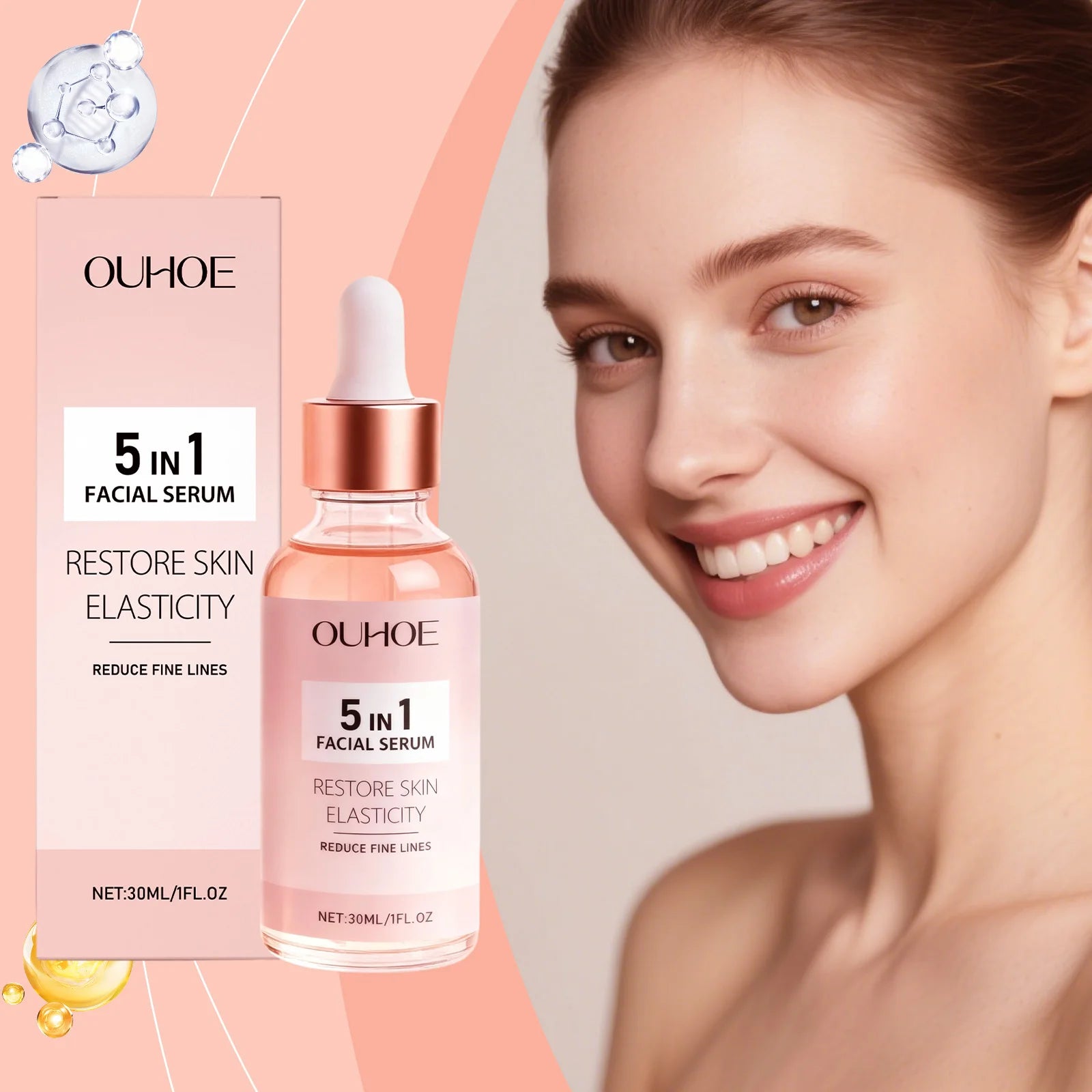 Antioxidant 5-in-1 Facial Serum Fades Dark Spots Dullness Brightens Zpaxo