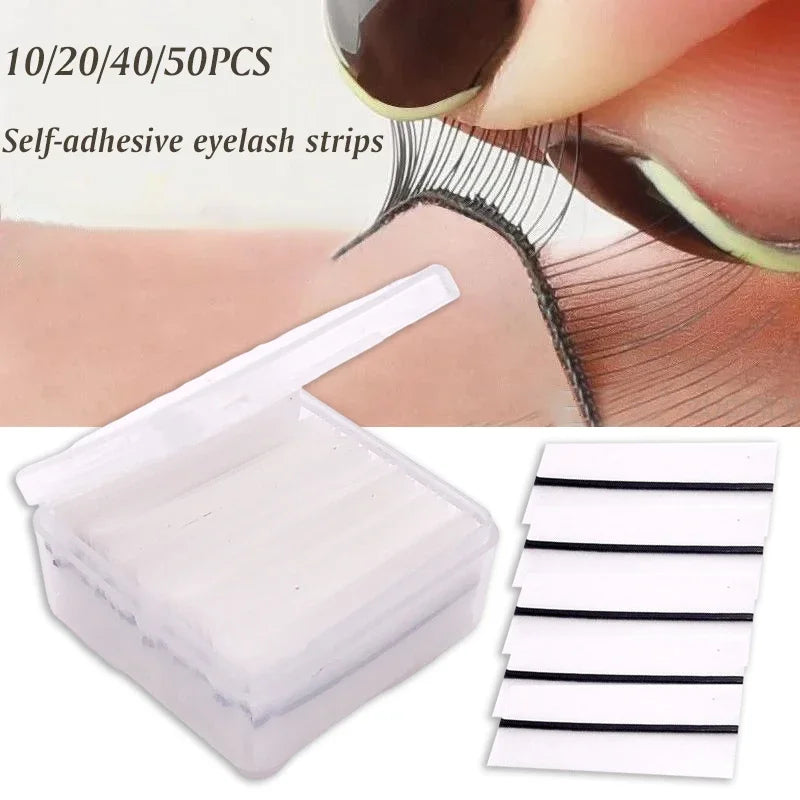 34 Pieces/Box Reusable Self-Adhesive Glue-Free Eyelash Glue Strip False Eyelashes Makeup Tools No Glue eyelashes Hypoallergenic Zpaxo
