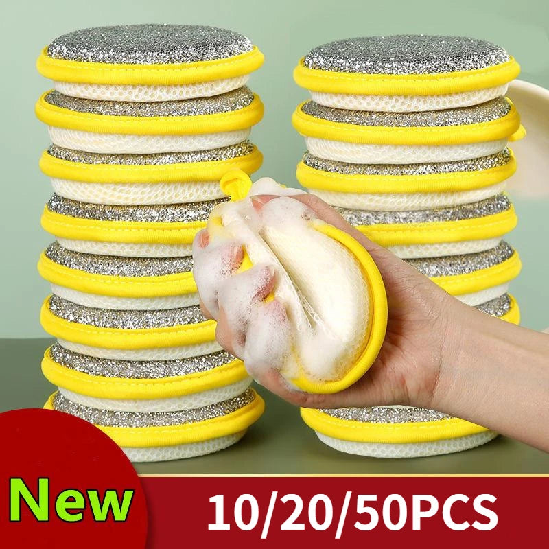 10/20/50PCS Double Side Dishwashing Sponge Dish Washing Brush Pan Pot Dish Wash Sponges Household Cleaning Reusable Kitchen Tool Zpaxo