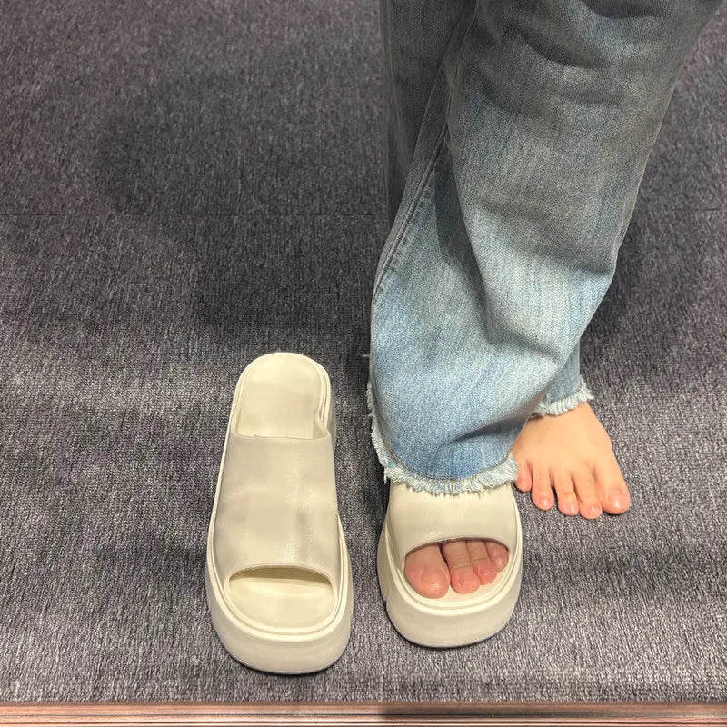 Thick Sole Sandals Women Home Platform Slippers EVA Non Slip Beach