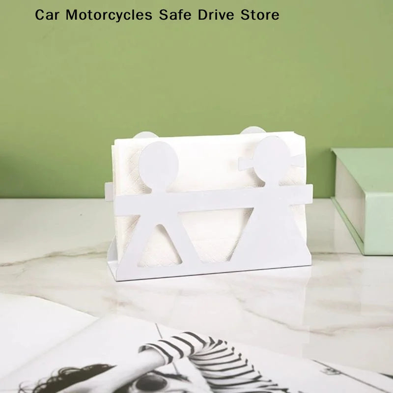 CM1Pc Elegant Iron Art Tissue Box Homestay Napkin Holder Kitchen