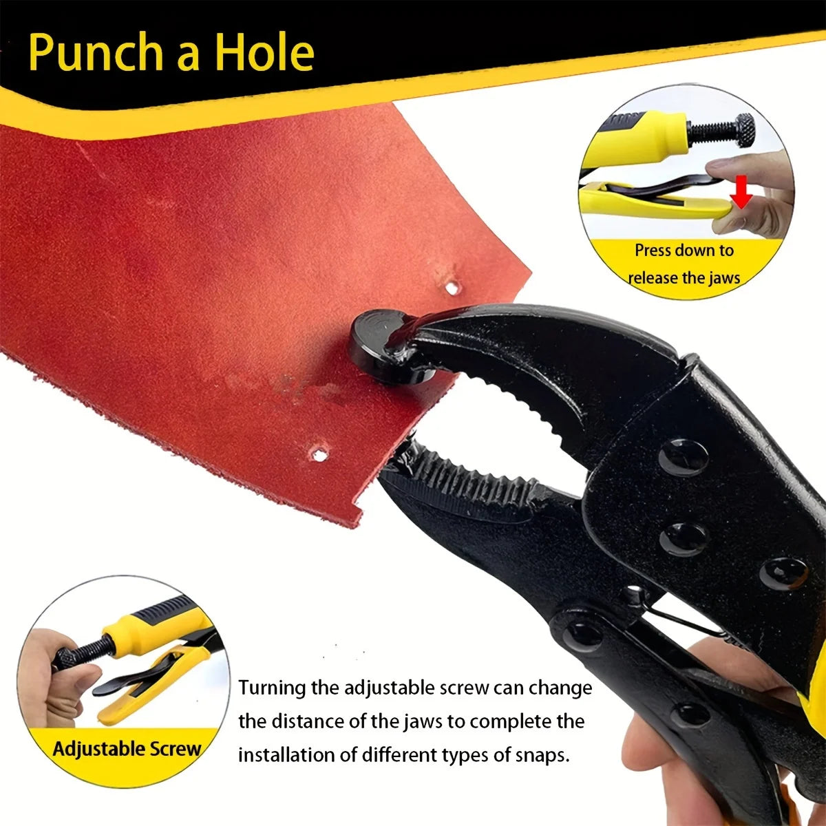 Heavy-Duty Snap Fastener Tool Set/ Canvas Snap Refill Kit-Adjustable with Punching Function, for Boat Covers, Canvas, Tarps Zpaxo